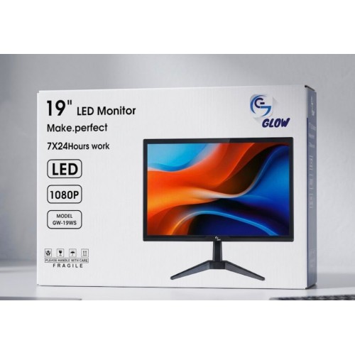 GLOW 19 İNCH LED MONİTÖR HDMI+VGA HOPARLÖRLÜ KUMANDALI